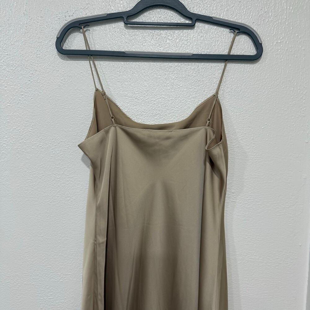 J. Crew Gwenyth Slip Dress Luster Charmeuse in Camel Tan Gold BV496 Size 8 - Picture 4 of 8